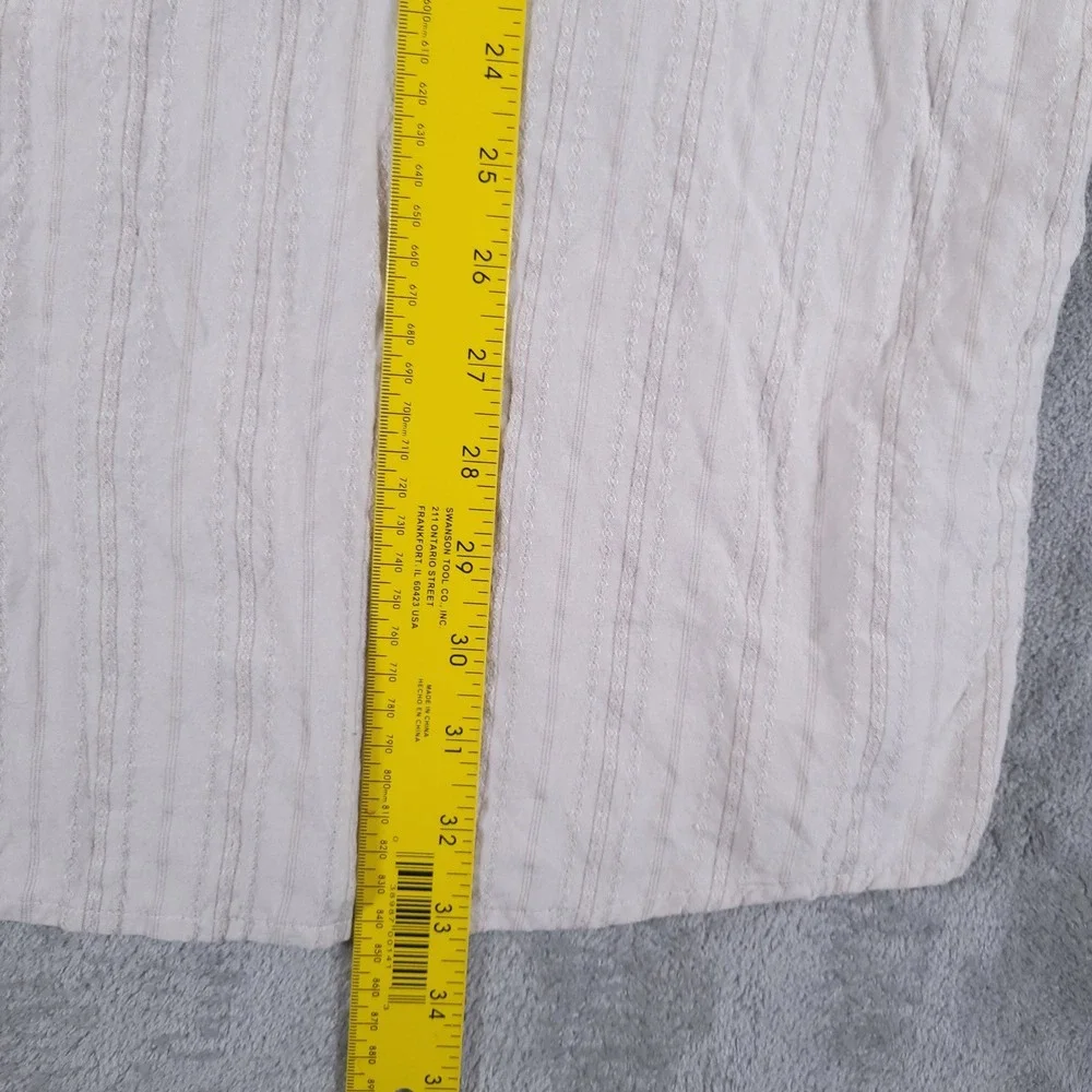 The North Face Shirt Mens XXL Beige Striped Button Up Short Sleeve Hiking Travel